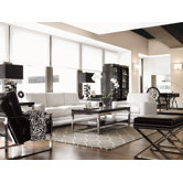 Black Ice Sapphire Leather Sofa