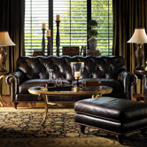 Regents Row Covington Leather Sofa