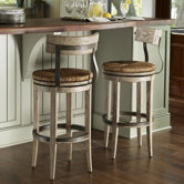 Twilight Bay Dalton Bar Stool in Distressed Textured Soft Taupe Gray