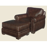 Griffin Leather Chair and Ottoman