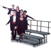 Three-Level Standing Choral Riser with Carpet
