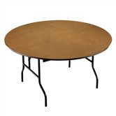 Round Banquet Table with Padded Top