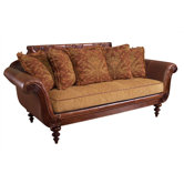 Plantation Scatterback Leather Sofa