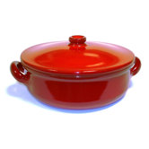 Terracotta Saucier with Lid