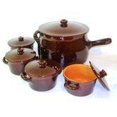 Italian Terracotta Stew Soup Pot and Crock with Lid
