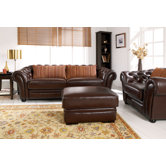 Maumo Full Semi Leather 3 Seater Sofa