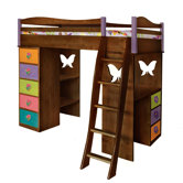 Magic Garden Twin Loft Bed with Desk and Storage