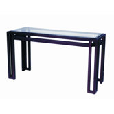 Paulette Glass Top Console Table