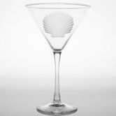 Seashell 10 Oz Martini Glass (Set of 4)