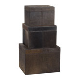Nested Faux Pony Box (Set of 3)