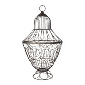 Russet Wire Bird Cage Ornamental