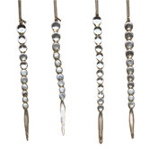 4 Piece Glass Icicle Ornament Set