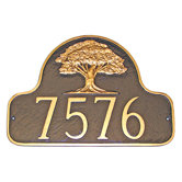 Oak Tree Arch Address Plaque