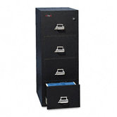 4-Drawer Vertical File, 20.81" W X 31.56" D, Ul 350 for Fire, Legal