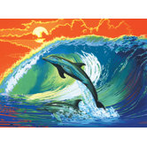 Painting by Numbers Artist Canvas Series Dolphin Surf Set