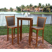 Leeward Islands Pub Table and Barstool Set