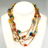 Continous Candy Glass Rope Necklace