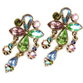 1950s Vintage Aurora Crystal Earrings