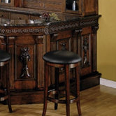 Harvard Backless Barstool in Distressed Walnut