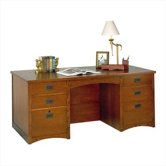 Wood Double Pedestal Executive Desk
