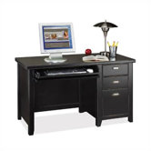 Tribeca Loft Black Single Pedestal Computer Desk