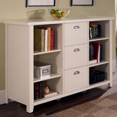Tribeca Loft 41" H White Three-Drawer File/Bookcase