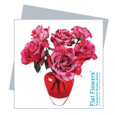 Flat Flowers Greetings in Roses Mix Heart