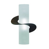 Solune One Light Wall Sconce in Rusty with Single Twist