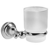 Bathroom Glass Tumbler with Holder