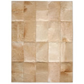 Patchwork Cowhide Mies Wheat Rug