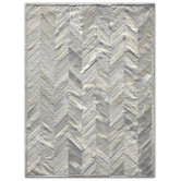 Patchwork Cowhide Yves Ivory Rug