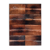 Patchwork Cowhide Oak Normand Rug