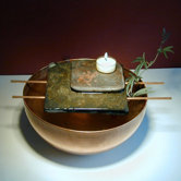 Asian Candle Tabletop Fountain