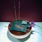 Koi with Bamboo Tabletop Fountain