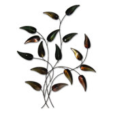 Autumn Teardrop Branch Metal Wall Art