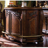 Oppulente Marble Top Bar in Sienna Spice with Option Back Bar