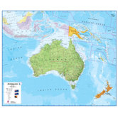Australasia 1:7 Laminated Wall Map