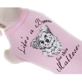 "Life's a Breeze for this Maltese" Dog T-Shirt