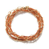White Oak Suede Tara Triple Wrap Bracelet