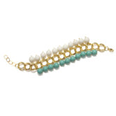 Timeless Beauty Crystal Pearl and Crystal Jade Pearl Kirsten Bracelet