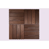 Interlocking Mosaic Quick Deck 8" x 24" Thermo-Treated Ash (Set of 5)