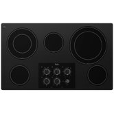 36" Two Dual Radiant Elements Ceramic Glass Electric Cooktop