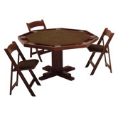 52" Maple Pedestal Base Poker Table