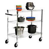 EcoStorage� 3 Tier NSF Chrome Cart