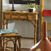 Coastal Chic Writing Desk with Stool