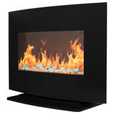 Curved Glass Electric Fireplace Heater