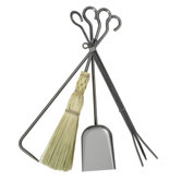 Steel Fireplace Tool Set