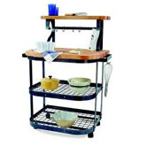 Premier Kitchen Cart with Wood Top
