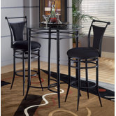Cierra Bistro Set - Black Stools