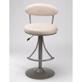 Venus Adjustable Swivel Bar Stool - Fawn Faux Suede